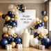 Navy Blue Gold Balloons Arch Kit, Double Stuffed Pearl White Blue Gold Chrome Balloons Garland Kit for Birthday Graduation Father's Day New Year Bridal Shower Wedding Party Decoration Navy Blue Gold Balloons Arch Kit, Double Stuffed Pearl White Blue Gold Chrome Balloons Garland Kit for Birthday Graduation Father's Day New Year Bridal Shower Wedding Party Decoration