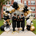 Black And Gold Balloon Arch Kit, Sand White Chrome Gold Confetti Cream Balloons Garland Kit with Exploding Star Foil Balloons for New Year Graduation Retirement Birthday Wedding Party Decorations