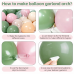 Pink and Green Balloon Arch Kit, Light Pastel Pink Orange Sage Green Sand White Balloons Garland Kit for Wedding Birthday Bridal Shower Bloom Woodland Boho Party Decorations