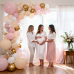 Pink and Gold Balloon Arch Kit,139 Pcs Light pink and White Balloons,Nude and Gold Confetti Balloons for Girl Women Princess Birthday Wedding Party Decorations