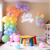 Pastel Balloon Arch Kit, Pastel Rainbow Latex Balloon with Colorful Confetti Party Balloons for Easter Birthday Bridal Shower Wedding Party Decoration