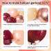 Burgundy Rose Gold Balloon Garland Arch Kit, 139 pcs Champagne Gold Balloons Rose Gold Confetti Balloons for Women Girls Birthday Wedding Bridal Shower Party Anniversary Decoration