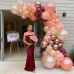 Burgundy Rose Gold Balloon Garland Arch Kit, 139 pcs Champagne Gold Balloons Rose Gold Confetti Balloons for Women Girls Birthday Wedding Bridal Shower Party Anniversary Decoration