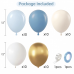 Dusty Blue Balloons,50 Pcs 12In Blue and White Balloons with Light Dusty Blue White Sand Chrome Gold Balloons for Gender Reveal Birthday Graduations Weddings Bridal Shower Party Decorations