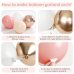 Retro Blush Pink Balloons,50 Pcs 12In Light Dusty Pink White Beige Champagne Gold Balloons for Princess Girls Birthday Bridal Shower Wedding and Valentine's Day Party Decorations