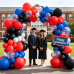 Black Red and Blue Balloon Arch Garland Kit, 129Pcs Red Black Blue Metallic Silver with Red Blue Confetti Balloons for Boys Spider Theme Birthday Graduation Hero Themed Party Decorations