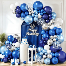 Blue White Silver Balloon Arch Kit, Navy Metallic Dark Light Blue Confetti | Blue and Silver Balloons, Navy Metallic Dark Light Blue Silver, for Birthday Graduation Fathers Day Retirement Party Decor Blue White Silver Balloon Arch Kit, Navy Metallic Dark Light Blue Confetti | Blue and Silver Balloons, Navy Metallic Dark Light Blue Silver, for Birthday Graduation Fathers Day Retirement Party Decor