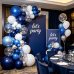 Blue White Silver Balloon Arch Kit, Navy Metallic Dark Light Blue Confetti | Blue and Silver Balloons, Navy Metallic Dark Light Blue Silver, for Birthday Graduation Fathers Day Retirement Party Decor Blue White Silver Balloon Arch Kit, Navy Metallic Dark Light Blue Confetti | Blue and Silver Balloons, Navy Metallic Dark Light Blue Silver, for Birthday Graduation Fathers Day Retirement Party Decor