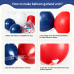 Red White and Blue Balloon Arch Kit, Navy Dark Confetti Star, Party Decor | Red White Blue Balloons, for 4th of July Graduation Patriotic Day Baseball Birthday Party Decorations