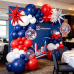 Red White and Blue Balloon Arch Kit, Navy Dark Confetti Star, Party Decor | Red White Blue Balloons, for 4th of July Graduation Patriotic Day Baseball Birthday Party Decorations