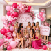 Hot Pink Balloon Arch Kit, Shades of Pink and Confetti, Party Decorations Hot Pink Balloon Arch Kit, Shades of Pink and Confetti, Party Decorations