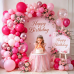 Hot Pink Balloon Arch Kit, Shades of Pink and Confetti, Party Decorations Hot Pink Balloon Arch Kit, Shades of Pink and Confetti, Party Decorations
