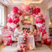 Hot Pink Balloon Arch Kit, Shades of Pink and Confetti, Party Decorations Hot Pink Balloon Arch Kit, Shades of Pink and Confetti, Party Decorations