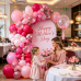 Hot Pink Balloon Arch Kit, Shades of Pink and Confetti, Party Decorations Hot Pink Balloon Arch Kit, Shades of Pink and Confetti, Party Decorations