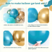 Teal Gold Balloon Arch Kit, Light Teal Blue Turquoise Metallic Green, Party
